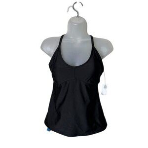 Old Navy Women’s Tankini Adjustable Straps Medium Black Beach Vacation N…